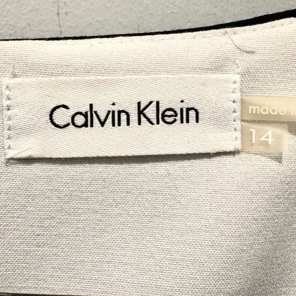 Calvin Klein Black Cap Short Sleeve Cocktail Dress Women’s Size 14 NWOT - Picture 7 of 11
